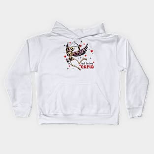 Not-Today Cupid Skeleton Anti Valentine_s Day Kids Hoodie